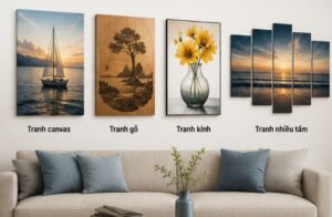 các loại tranh treo tường phổ biến.