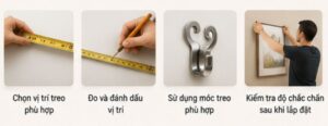 những lưu ý khi thi công tranh treo tường.