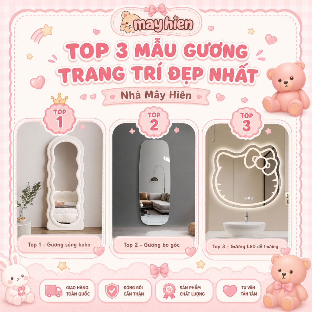 Top 3 gương trang trí đẹp nhất nhà Mây Hiên